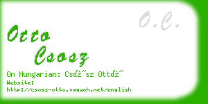 otto csosz business card